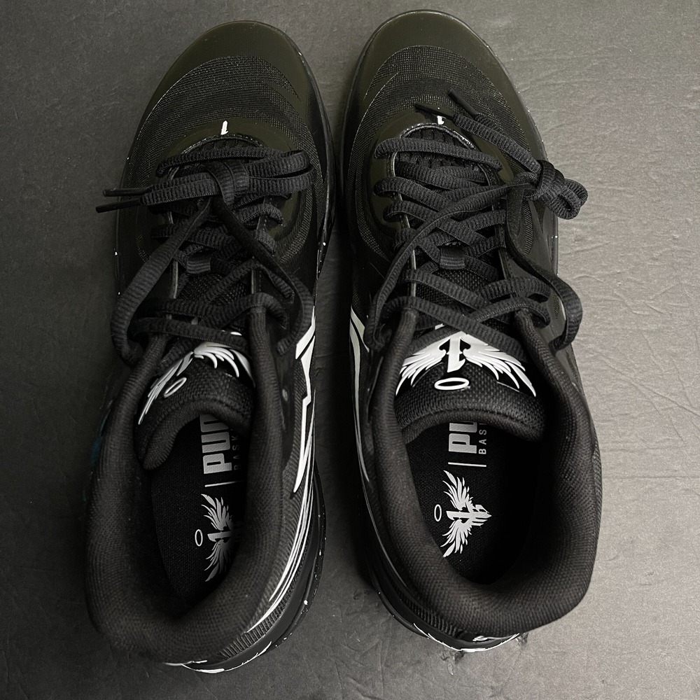 New Men's Puma LaMelo Ball MB.02 Size 13 Black White Oreo Basketball Shoes - Picture 6 of 9